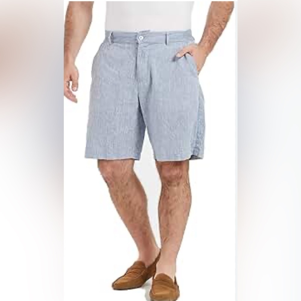 Saks Fifth Avenue Men's Light blue Flat Front Shorts
